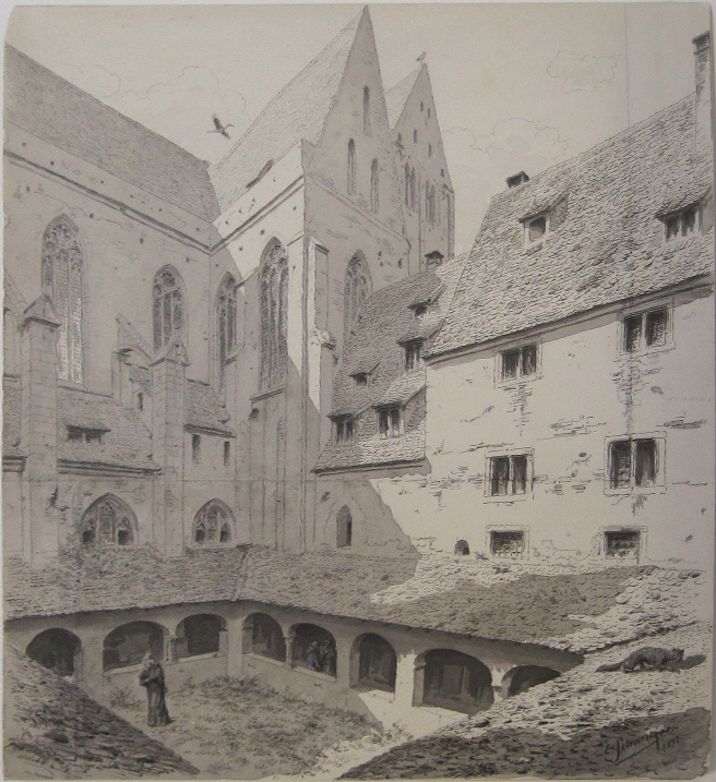 VUE DE STRASBOURG : CLOITRE DE SAINT-PIERRE-LE-JEUNE_0